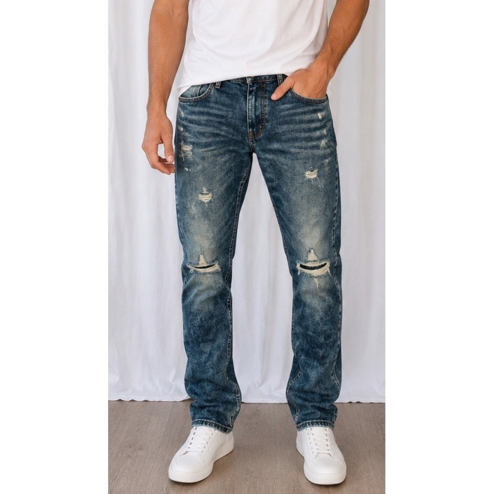 American Eagle Mens Jeans Flex Slim Destroyed 38x32